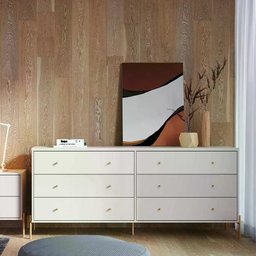 Cômoda 6 Gavetas Jasper 180cm Branco - 1