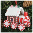 Ver imagem 2 de Kit 2 Enfeites Pendentes para Árvore de Natal Trem Iluminado 9cm