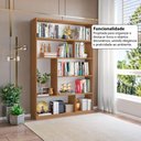 Ver imagem 7 de Estante de Escritório para Livros com 8 Nichos 120cm Multimóveis Crrui-EST003 Freijó