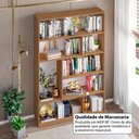 Ver imagem 5 de Estante de Escritório para Livros com 8 Nichos 120cm Multimóveis Crrui-EST003 Freijó