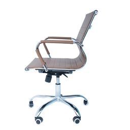 Conjunto 5 Cadeiras de Escritório Charles Eames Esteirinha Baixa Marrom - 3