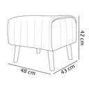 Ver imagem 3 de Puff Decorativo Retangular Verso Bouclé Premium - Cinza Buclê