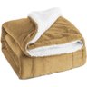 Cobertor Sherpa Queen Dupla Face Inverno Bege Casen - 7