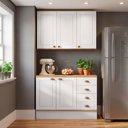 Ver imagem 3 de Cozinha Compacta Aspen 5 Portas 4 Gavetas com Tampo Branco/Cinamomo - Fellicci