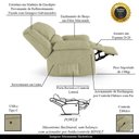 Ver imagem 6 de Poltrona do Papai Reclinável Sala de Cinema Barcelona Controle Elétrico Usb Linho Bege