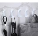 Ver imagem 1 de Kit 5 Gancho Suporte Pendurar Pano Toalha em Cozinha Branco