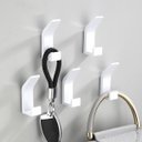 Ver imagem 4 de Kit 5 Gancho Suporte Pendurar Pano Toalha em Cozinha Branco