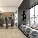 Ver imagem 4 de Adesivo de Parede Academia Silhueta Mulher Fitness Musculação Preto Kanto Store