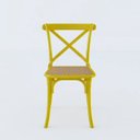 Ver imagem 2 de Cadeira Katrina Amarelo Assento Corano Bege Aço