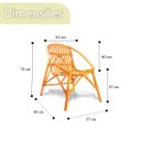 Ver imagem 6 de 2 Cadeira Poltrona Rattan Fibra Natural Pequena Sala NAT89