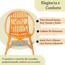 Ver imagem 2 de 2 Cadeira Poltrona Rattan Fibra Natural Pequena Sala NAT89