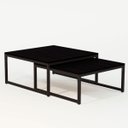Ver imagem 2 de Duo Mesa De Centro Catarina Preto E Tampo Preto Asturias