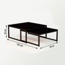 Ver imagem 3 de Duo Mesa De Centro Catarina Preto E Tampo Preto Asturias