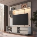 Ver imagem 2 de Rack Painel para TV até 55 Polegadas 180cm com Nichos Gavetas Porta e Iluminação em LED Linea