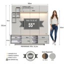 Ver imagem 4 de Rack Painel para TV até 55 Polegadas 180cm com Nichos Gavetas Porta e Iluminação em LED Linea