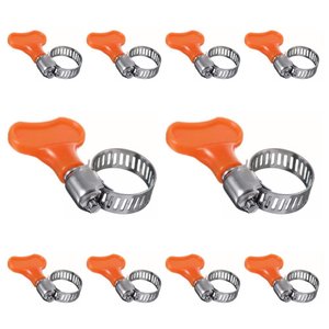 Kit 30 Abraçadeiras de Metal com Borboleta para Mangueira de Gas Casa Jardim Irrigação Botijão Rosca