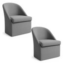 Ver imagem 1 de Kit 2 Poltronas Decorativas Malli Linho - Pallazio Cor:Cinza