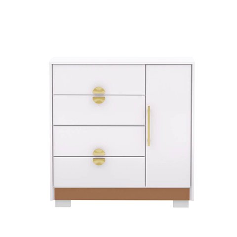 Cômoda Quarto 4 Gavetas 93cm Sapateira Organizadora Rubi V01 - D'rossi
