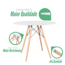 Ver imagem 6 de Mesa Eiffel Wood Tampo de Madeira Mdf 90cm Branco