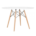 Ver imagem 2 de Mesa Eiffel Wood Tampo de Madeira Mdf 90cm Branco