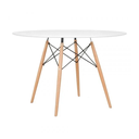 Ver imagem 7 de Mesa Eiffel Wood Tampo de Madeira Mdf 90cm Branco