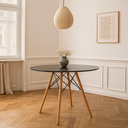 Ver imagem 1 de Mesa Eiffel Wood Tampo de Madeira 90cm Preto