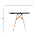 Ver imagem 7 de Mesa Eiffel Wood Tampo de Madeira 90cm Preto