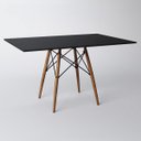 Ver imagem 1 de Mesa Eiffel Wood Tampo Retangular de Madeira 120 x 75cm Preto Asturias
