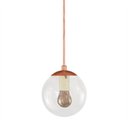 Ver imagem 3 de Pendente Bronze C/ Globo de Vidro Cristal de 14cm + Led 2w