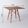 Mesa Eiffel Wood Cobre Tampo de Madeira Quadrada 90cm Amêndoa Asturias - 2