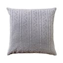 Ver imagem 1 de Capa de almofada VivaIN tricô duplada cinza 40 x 40 cm