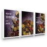 Kit 3 Quadros Decorativos Cozinha Restaurante Tempero - 1