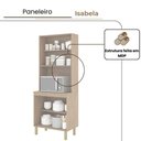 Ver imagem 2 de Paneleiro Isabela 4 Portas MDP 15mm 79cm Amêndoa Grafite Milani