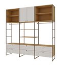 Ver imagem 2 de Closet Casal 2 Portas 6 Gavetas Mdf Savana Branco Fosco