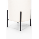 Ver imagem 2 de Puff Siena Decorativo Tecido Boucle Banqueta Redondo Pés de Metal