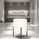 Ver imagem 6 de Puff Siena Decorativo Tecido Boucle Banqueta Redondo Pés de Metal