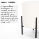 Ver imagem 5 de Puff Siena Decorativo Tecido Boucle Banqueta Redondo Pés de Metal