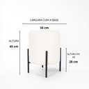 Ver imagem 3 de Puff Siena Decorativo Tecido Boucle Banqueta Redondo Pés de Metal