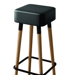 KIT 2 Banquetas de Luxo Dubai: Preto - 3