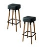 KIT 2 Banquetas de Luxo Dubai: Preto - 1