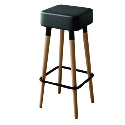 KIT 2 Banquetas de Luxo Dubai: Preto - 2