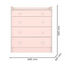 Ver imagem 5 de Quarto Bebe Infantil Doce Sonho Berço Reto Rodizio e Cômoda Trocador 4 Gavetas Qmovi