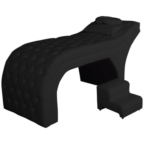 Maca Estofada Luxo Corino Cores - DS Estofados Preto