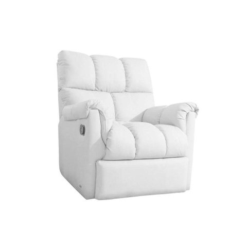 Poltrona Reclinável p/ Sala Aspen Romana Zero Wall Giro e Balanço Courano Branco - Probel