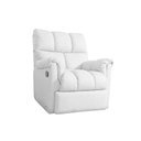 Ver imagem 1 de Poltrona Reclinável p/ Sala Aspen Romana Zero Wall Giro e Balanço Courano Branco - Probel