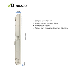 Ralo Linear Elite 6x50 C/coletora Sifonada Branca, Saída Linear com Tela Anti-inseto - 5