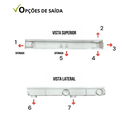 Ver mais imagens de Ralo Linear Elite 6x50 C/coletora Sifonada Branca, Saída Linear com Tela Anti-inseto