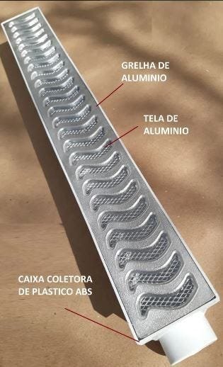 Ralo Linear Elite 6X50 C/Coletora Sifonada Branca, Saída Linear com Tela Anti-Inseto - 4