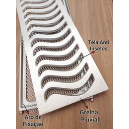 Ralo Pluvial 20x100 com Suporte, Grelha e com Tela Anti inseto - 5