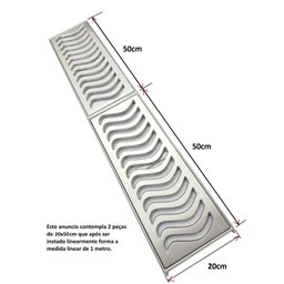 Ralo Pluvial 20x100 com Suporte, Grelha e com Tela Anti inseto - 3